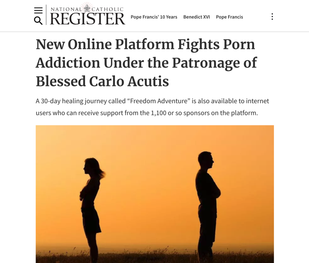 Une nouvelle plateforme contre le porno sous le patronage de Carlo Acutis (National Catholic Register)